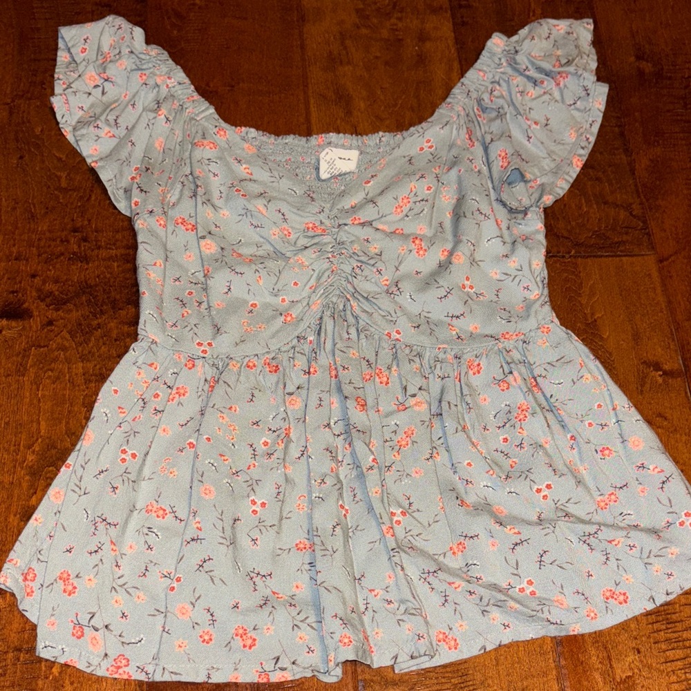 Floral Puff Sleeve Top
